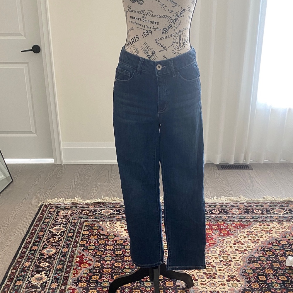 Santana Jeans Classic High-Rise Straight Leg Jeans - Dark Wash